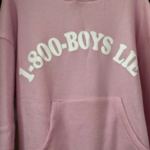 Boys Lie 1-800-Boys Lie Pink Hoodie - Picture 2 of 4